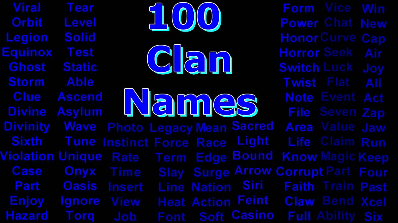 3 letter clan name generator